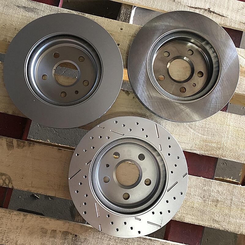 budget performance package drilled and slotted rotors for front and stock blanks for rear